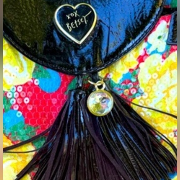 RARE Betsey Johnson clear sequined floral polka dot overnight bag - Picture 14 of 14